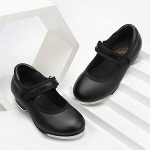 Elegant Black Kids tap dancing shoes